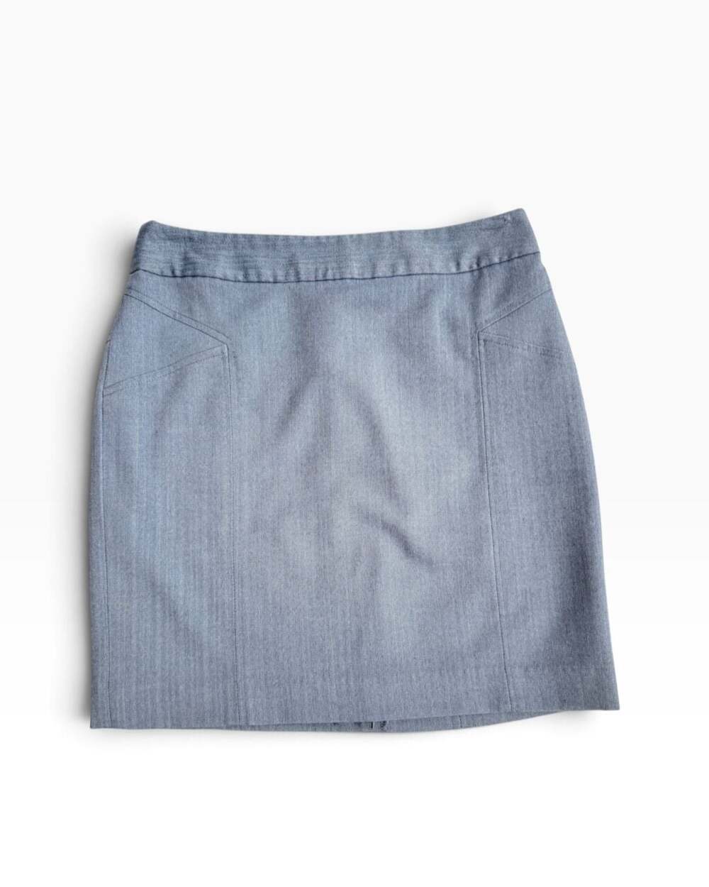 Banana Republic Pencil Skirt Size 6P Gray Herringbone Straight